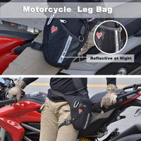 Tactical Motorcycle Leg Bag with Waterproof EVA Shell & Expandable Storage
