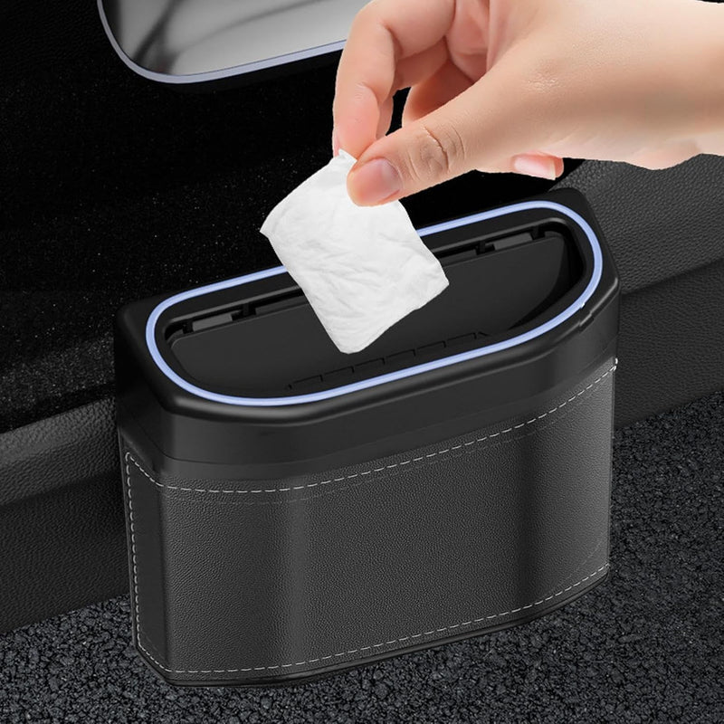 Smell-Proof Car Trash Can with Touch Light – Lurevo