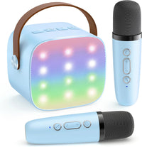 Portable Mini Karaoke Machine with Bluetooth Speaker & 2 Wireless Mics – Veylo