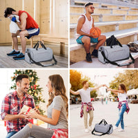 Waterproof 30L Sports Duffel with Shoe Compartment & Wet Pocket – Unisex Gym & Travel Bag