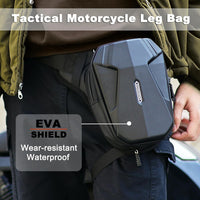 Tactical Motorcycle Leg Bag with Waterproof EVA Shell & Expandable Storage