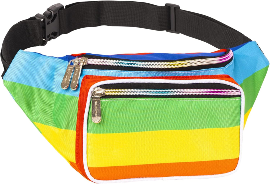 Holographic Bum Bag with Adjustable Strap – Unisex Waist & Festival Pack (1+1 FREE)