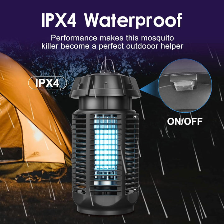Electric Bug Zapper with 20W UV Light and 4200V Grid, IPX4 Waterproof – Zeytra