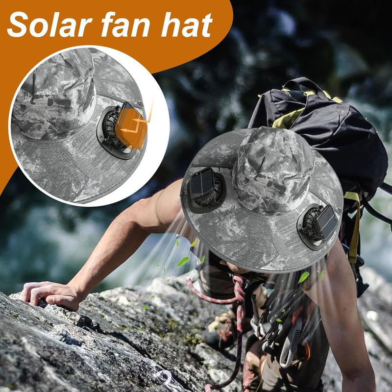Solar Fan Cooling Hat with UV Protection – Solvoro