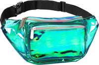 Holographic Bum Bag with Adjustable Strap – Unisex Waist & Festival Pack (1+1 FREE)