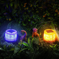 Solar-Powered Amber & Blue Magnetic Strobe Lights Set – Liora
