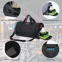 Waterproof Sports Duffel with Shoe Compartment & Wet Pocket – 30L Gym & Travel Bag