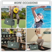 Waterproof Travel Duffel with Shoe Compartment & Wet Pocket – Unisex Gym Bag
