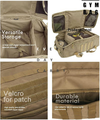 Waterproof Tactical Gym Duffel Backpack – 45L Multi-Use Travel & Sports Bag