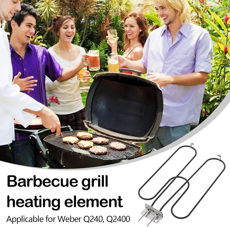 High-Power Stainless Steel Grill Heating Coil 2200W for Outdoor Electric BBQ – Zeythra