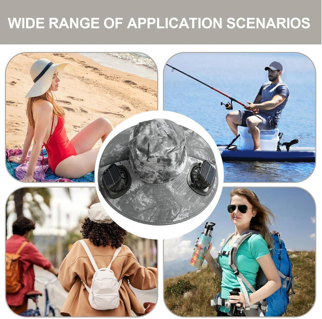 Solar Fan Cooling Hat with UV Protection – Solvoro