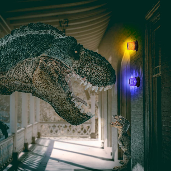 Solar-Powered Amber & Blue Magnetic Strobe Lights Set – Liora