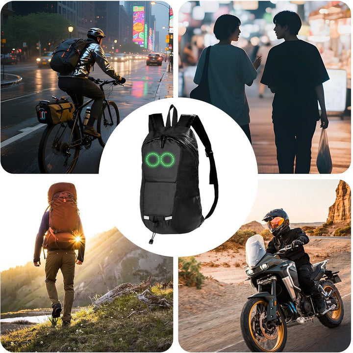 LED Travel Backpack – Waterproof Luminous Rucksack with Audio-Responsive Glow – Nexora