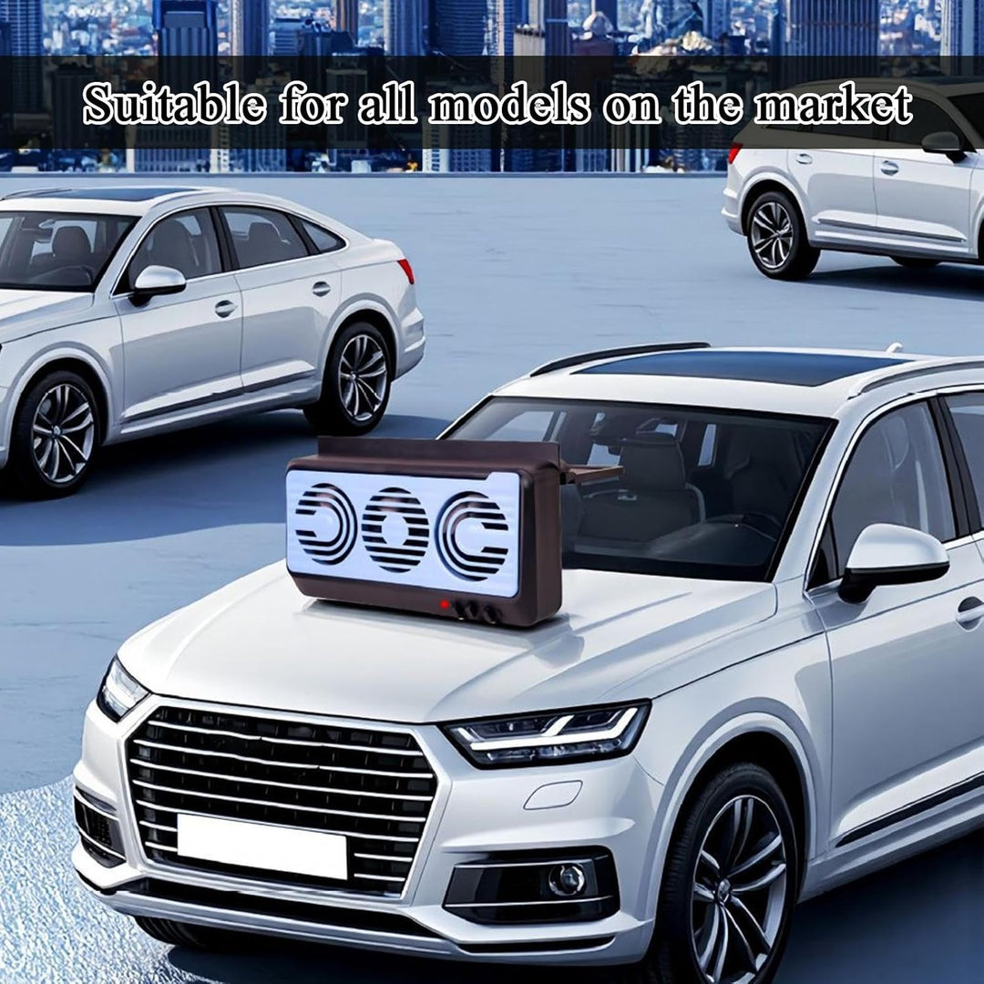 Solar Car Window Fan – Dual Duct Ventilation Exhaust & Cooling Accessory – Aurovent