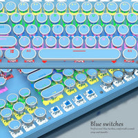87-Key Mechanical Gaming Keyboard RGB Backlit Blue Switch