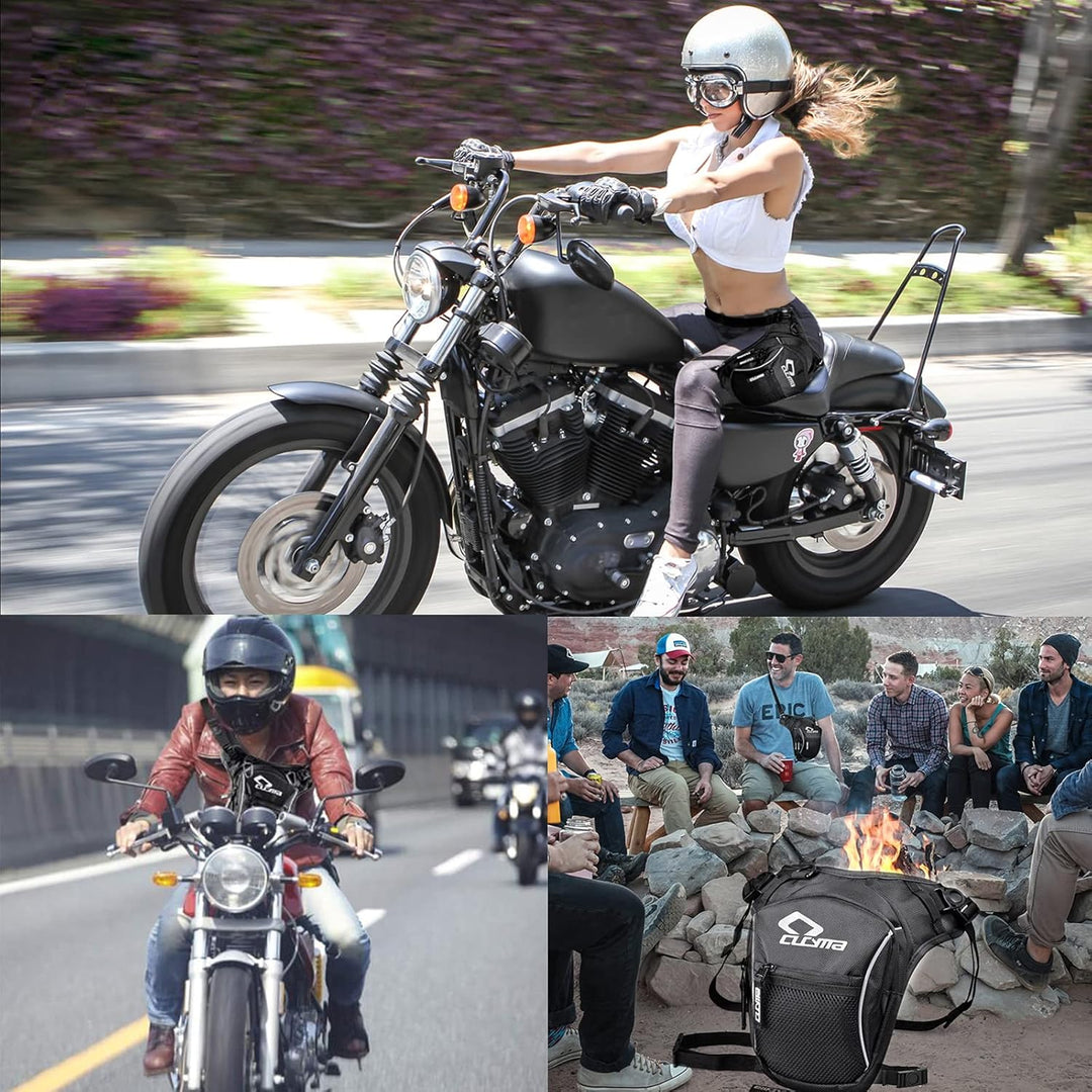 Tactical Motorcycle Leg Bag with Waterproof EVA Shell & Expandable Storage