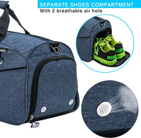 Waterproof 35L Gym Duffel with Shoe Compartment & Wet Pocket – Unisex Sports & Travel Bag