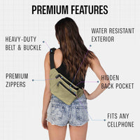 Holographic Bum Bag with Adjustable Strap – Unisex Waist & Festival Pack (1+1 FREE)