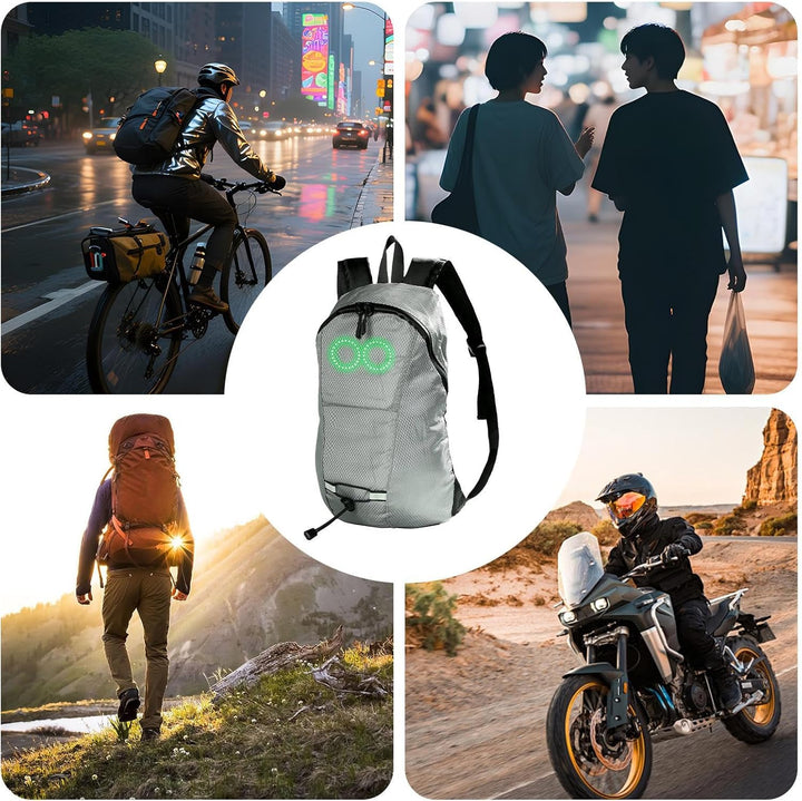 LED Travel Backpack – Waterproof Luminous Rucksack with Audio-Responsive Glow – Nexora