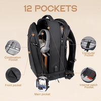 40L Expandable Waterproof Travel Backpack with USB Port & 17” Laptop Sleeve – AirVoyage (Buy 1, Take 1 FREE Promo)