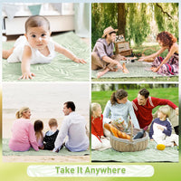 Extra Large Waterproof Picnic Blanket 200 × 200 cm with 3 Layers – MeadowRest