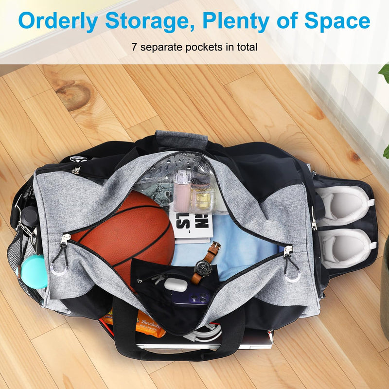 Waterproof 30L Sports Duffel with Shoe Compartment & Wet Pocket – Unisex Gym & Travel Bag