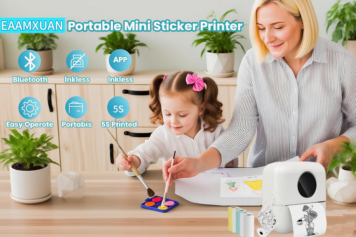 Portable Bluetooth Label Maker – Ink-Free Thermal Printing