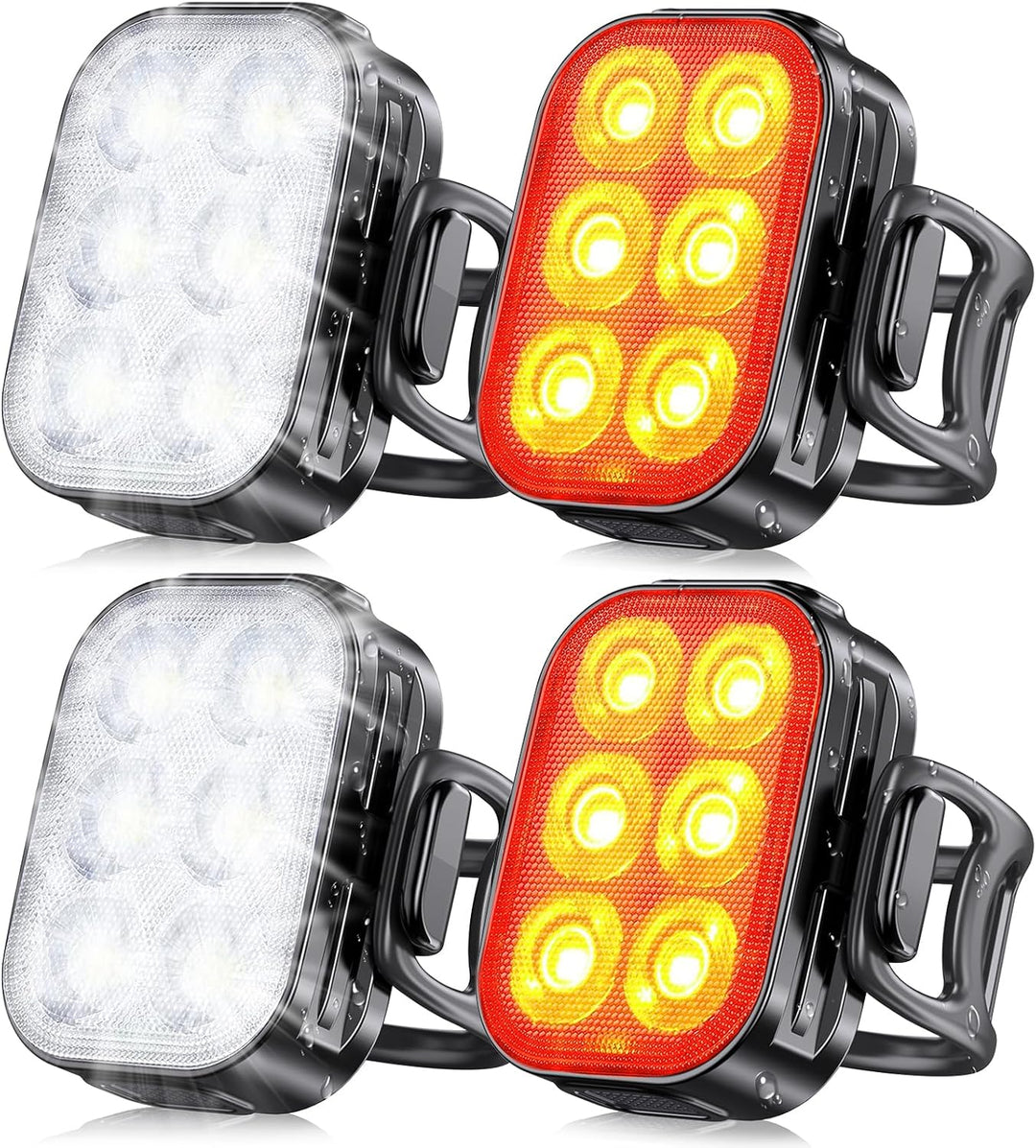 Ultra Slim USB Rechargeable Bike Light Set with 4+6 Modes – SlimBeam