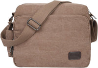 Men’s Canvas Messenger Shoulder Bag – Compact Crossbody for Work & Travel