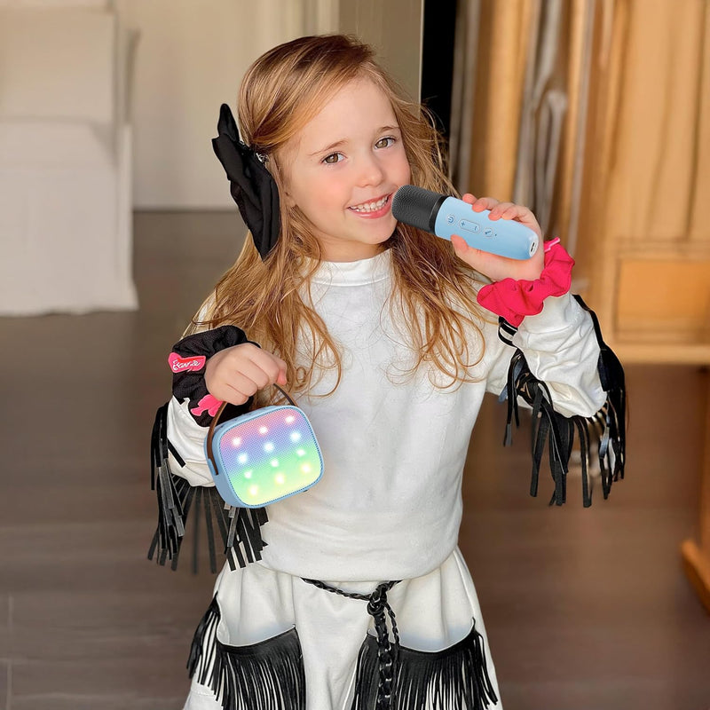 Portable Mini Karaoke Machine with Bluetooth Speaker & 2 Wireless Mics – Veylo