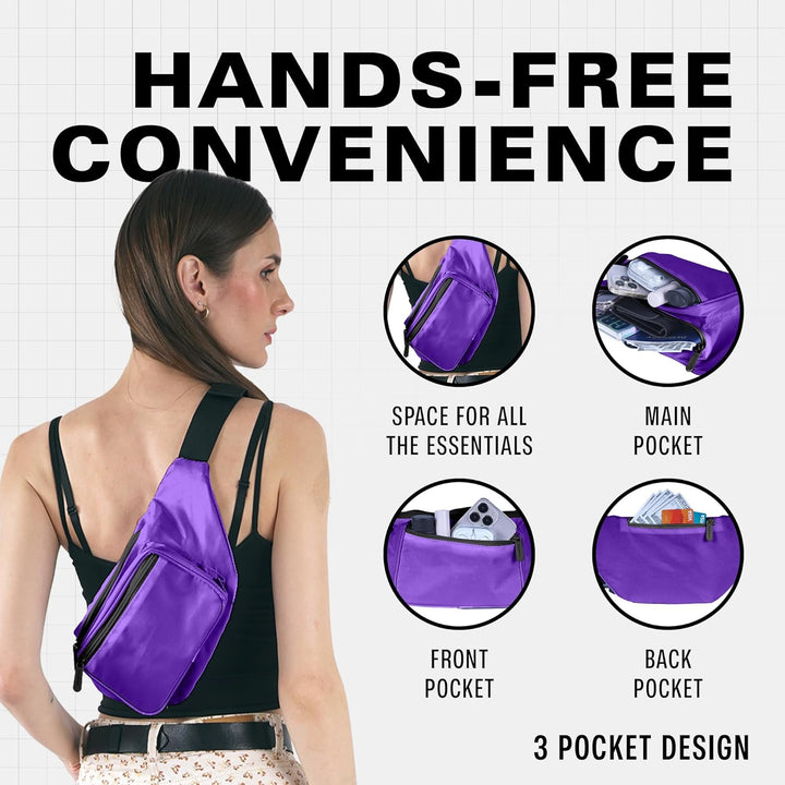 Holographic Bum Bag with Adjustable Strap – Unisex Waist & Festival Pack (1+1 FREE)