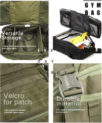 Waterproof Tactical Gym Duffel Backpack – 45L Multi-Use Travel & Sports Bag