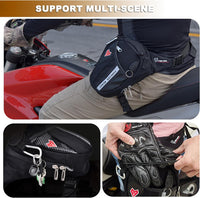 Tactical Motorcycle Leg Bag with Waterproof EVA Shell & Expandable Storage