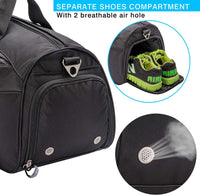 Waterproof 35L Gym Duffel with Shoe Compartment & Wet Pocket – Unisex Sports & Travel Bag