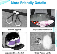 Waterproof 30L Sports Duffel with Shoe Compartment & Wet Pocket – Unisex Gym & Travel Bag
