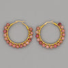 Boho Natural Crystal Large Hoop Earrings - Sanne