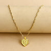 Gold Initial Heart Pendant Necklace - Amara