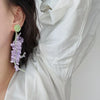 Wisteria Tassel Earrings with Forest Theme - Aurelia