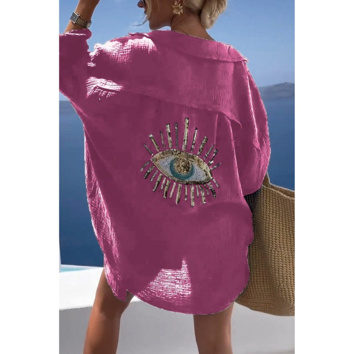 Linen Ladies Blouse with Button Closure – Marise