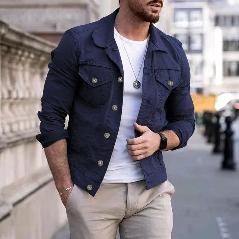 Men's Denim Jacket with Slim Fit – Milan