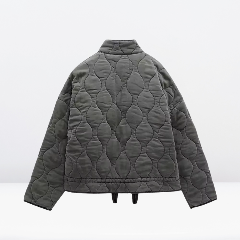 Ladies' padded jacket with drawstring & zipper – Lorena