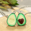 Avocado Heart Necklace | Sterling Silver Pendant | Cute Charm Jewellery