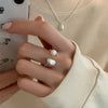 Elin Adjustable Pearl Pod Ring