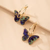 Gilded Butterfly Earrings with Acrylic Crystals – Mariposa