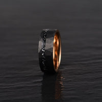 8mm Black Tourmaline Tungsten Carbide Ring - Ares-54mm-State of Style