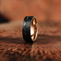 8mm Black Tourmaline Tungsten Carbide Ring - Ares-54mm-State of Style