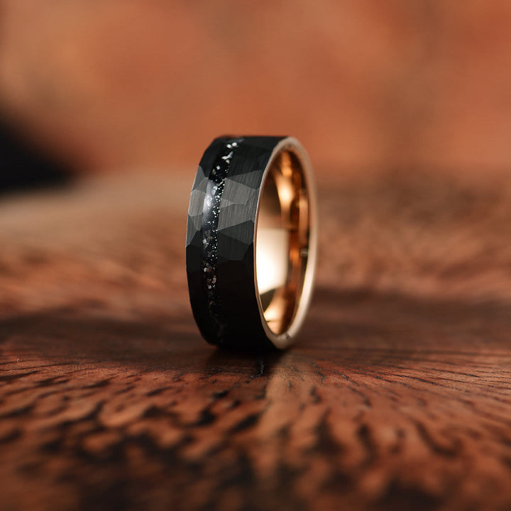 8mm Black Tourmaline Tungsten Carbide Ring - Ares-54mm-State of Style