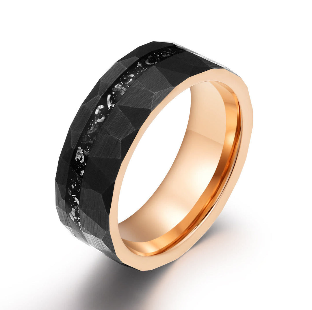 8mm Black Tourmaline Tungsten Carbide Ring - Ares-54mm-State of Style