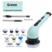 9-in-1 Electric Spin Cleaning Brush with LED Display – 1+1 FREE-White 3 heads-State of Style