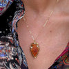 Natural Crystal Carnelian Arrowhead Necklace - Aeliana